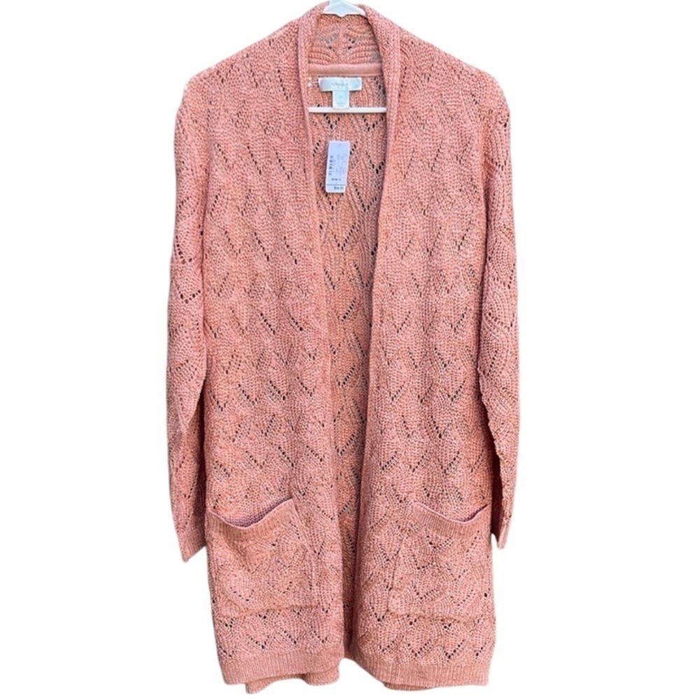 NWT CJ Banks Open Front Duster Sweater Size 2X